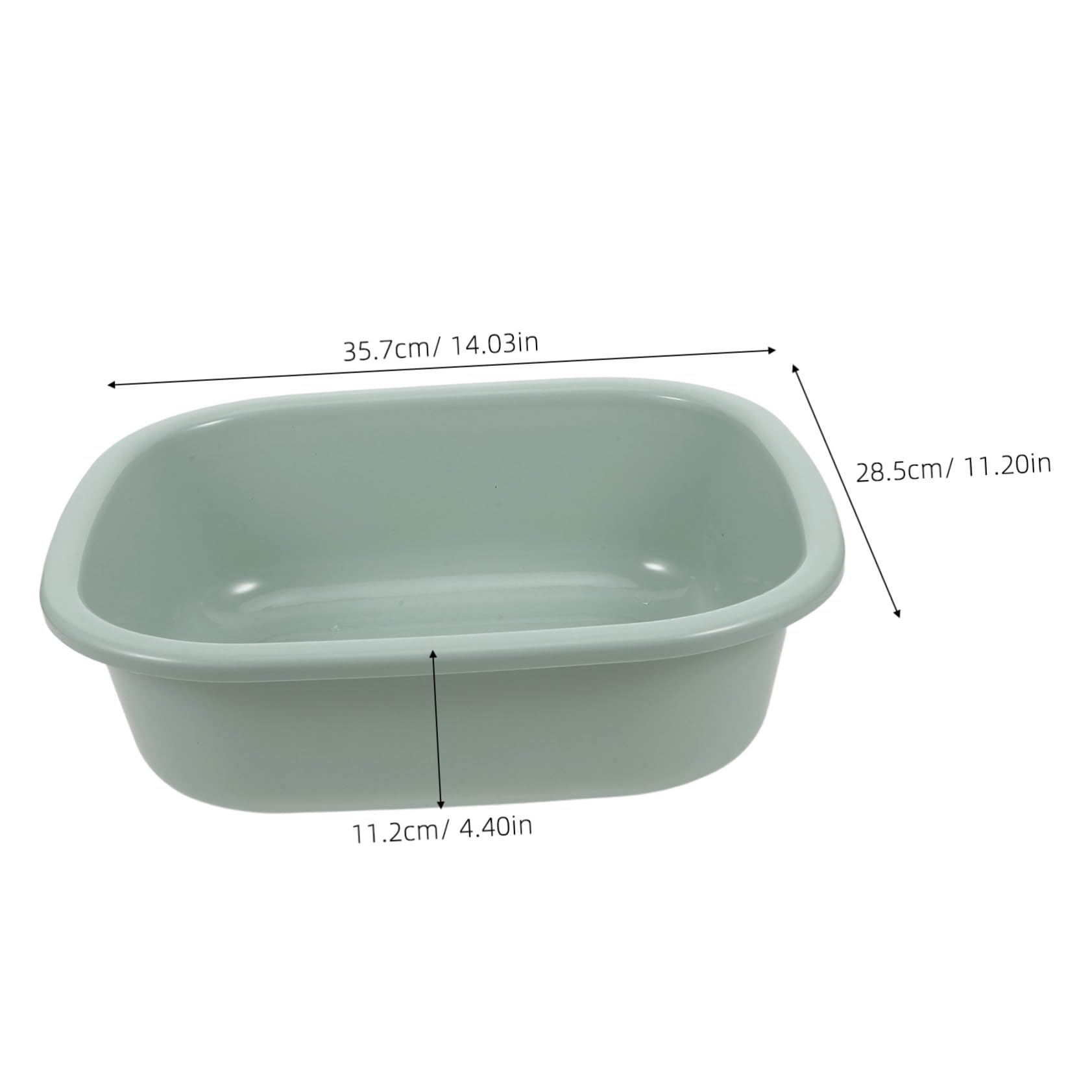 SEWACC Lavabo de plástico, cuenco rectangular grueso para lavar el cabello, remojo de pies, lavandería, uso en el hogar y baño
