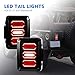 Liteway Jeep Wrangler Tail Lights LED Smoked Diamond Style for 07-18 Jeep JK Brake Reverse Turn Lamp Daytime Running Trun Signal Light