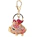 Produktbild Healifty Strass Schlüsselanhänger Schwein Keyring Cute Auto Handtasche Anhänger Dekoration Urlaub Geschenk (Rosa)