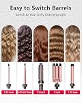 5-in-1 Curling Iron Set Curling Wand Hair Styling Tools | 3 Ceramic Curling Barrels (0.35"-1.25"),Thermal Brush &Triple Barrel Fast Heating,Dual Voltage Hair Curler,Gifts for Women