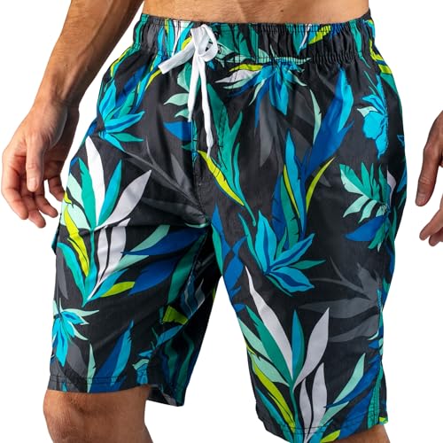 Image of Kanu Surf Men's Big Viper Extended Size Stripe Swim Trunk