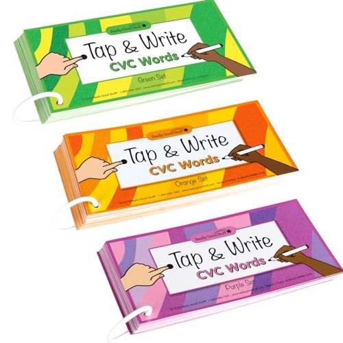 Image of Really Good Stuff Tap and Write CVC Words, 120 Cards