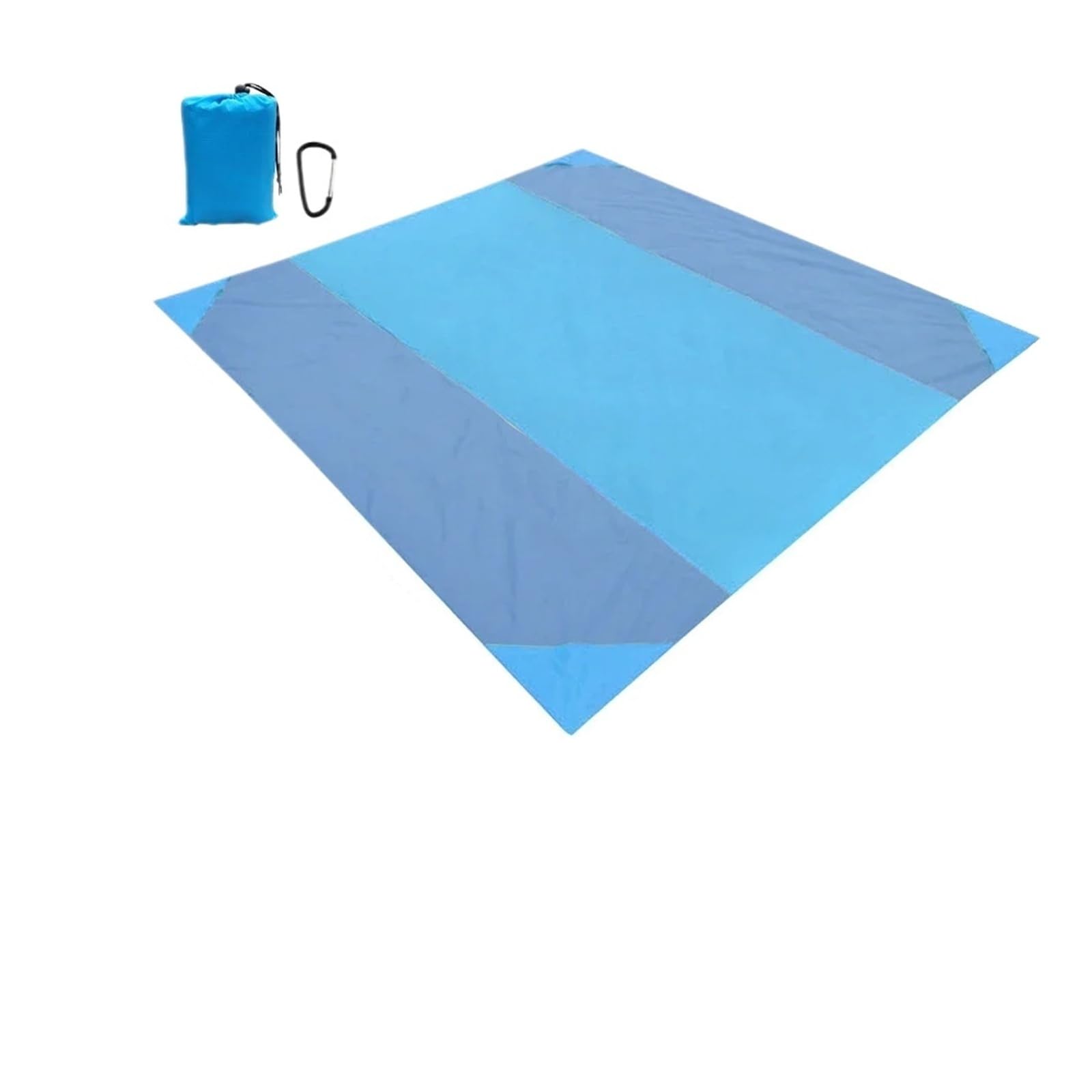 Générique Tapis de Plage imperméable Extra Large, Couverture Camping en Plein air, Matelas Pliable sans Sable, Portable et léger for Pique-Nique(Blue 270 X 210cm)