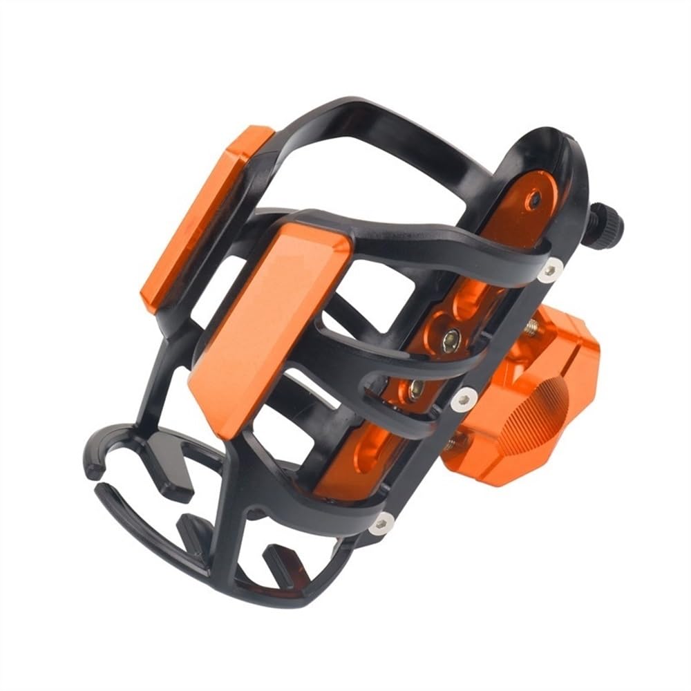 Für Piaggio Vespa GTS GTV LX 60 125 250 300 PX Motorrad Getränke Wasser Flaschenhalter Trinken Kaffee Becherhalter Stoßstangenhalter Ständer Wate Getränkebecherhalter Getränkehalter (Farbe : Orange)