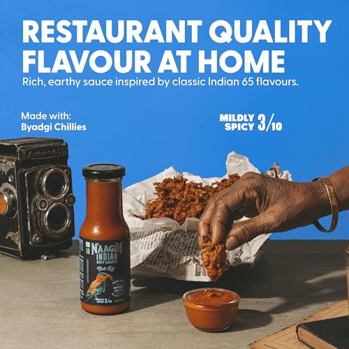 Image of NAAGIN - Indian Hot Chilli Spicy Sauce - The Original, Kantha Bomb, Smoky Bhoot & The 65, Bottle (230gm Each, Pack of 4)