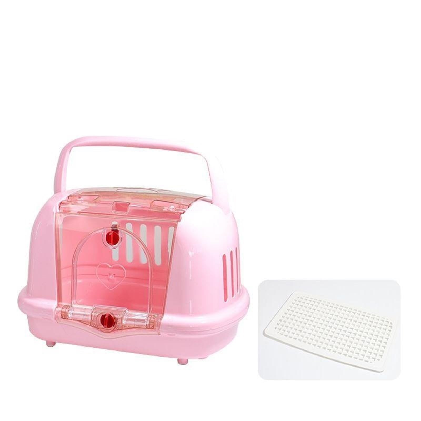 Trasportino portatile per animali domestici, trasportino per animali domestici, trasportino per gatti e cani, traspirante, con lati rigidi, per cani e gatti (bianco)