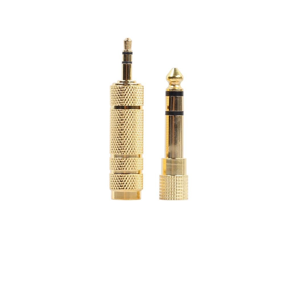 Practical Headphone Adapter, Efaster 6.3mm 1/4 Female to 3.5mm 1/8 Male Stereo Audio Adapter Headphone Jack 3.5mm Male to 6.35mm Female Adapter (2PC)