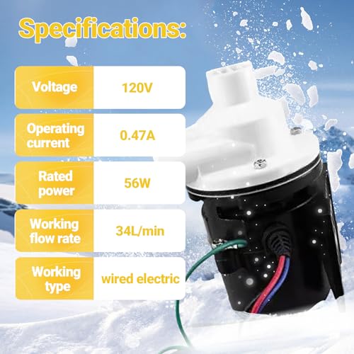 image for Tutor Auto Ice Machine Water Pump Motor Assembly Replacement for Hoshi