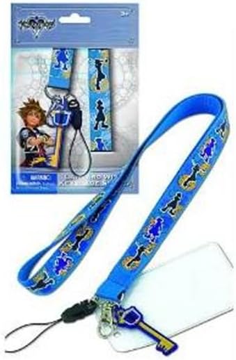 Kingdom Hearts Lanyard keychain holder with ID Badge Holder