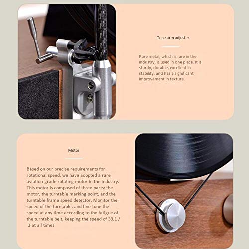 Vinyl Record Player, European Style Accueil Haut-Parleur Bluetooth phonographes Faible résonance, de Haute qualité, Suivi Stable, Propre Son - Les Beatles, Paul McCartney, John Lennon, RIngo Starr, George Harrison Vinyl Record Player, European Style Accueil Haut-Parleur Bluetooth phonographes Faible résonance, de Haute qualité, Suivi Stable, Propre Son – Image 7