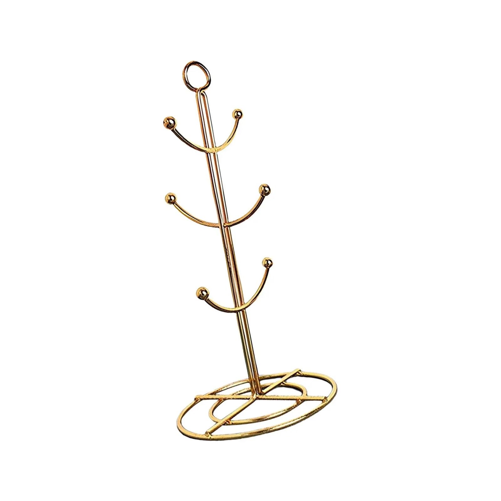 Yonmledo One Color Mug Stand Mug Tree Stand Hanger, Mug Rack, Coffee Cup Holder With 6 Hooks, Mug Hanger Stand For Countertop
