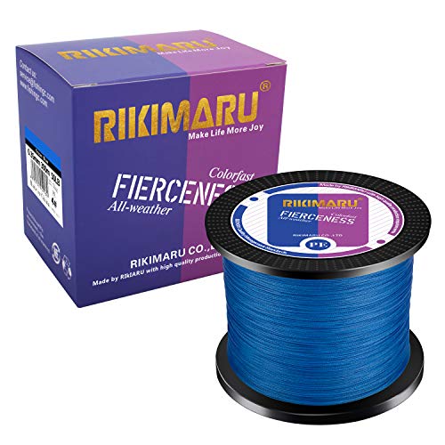 Braided Fishing Line Abrasion Resistant Superline Zero Stretch&Low Memory Extra Thin Diameter Blue 1094Yds,30LB by RIKIMARU - Used condition - US$26.46