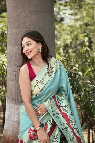 Veglari kanjivaram silk saree in soft silk – image 4