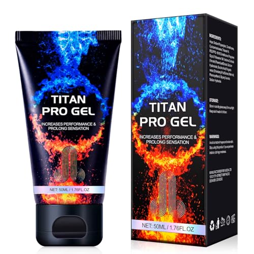 Titan Pro Gel Male Enhancement Cream for Men Body Gel for Private Part Mens Re-Vitalize Enlargement Cream Increases Performance & Prolong Sensation 50ml / 1.76 Fl Oz