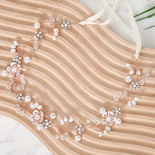 Haarschmuck Kommunion Mädchen für Blumenkranz, Haarbänder, Kinder, Hochzeit, Braut, Perlen, Stirnband