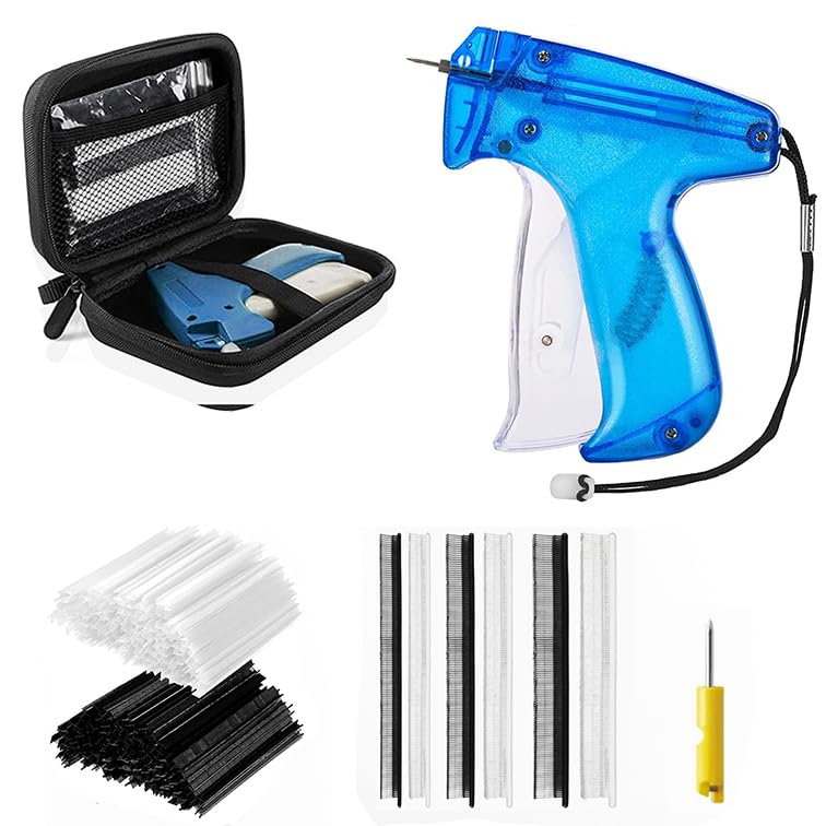 6004 Pcs Micro Stitch Tag Gun for Clothes with Case,Quick Stitch Sewing Gun Fine Stitch Gun Stitchy Mini stitch gun Sewing Quilting Hemming Gun with with 2 Needles,3000 Black & 3000 White Fastener