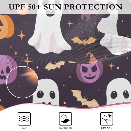 CaTaKu Girls One Piece Swimsuit Cute Halloween Toddler Bathing Suit Long Sleeve UPF 50+ Rash Guard Swimwear 3-12Y4