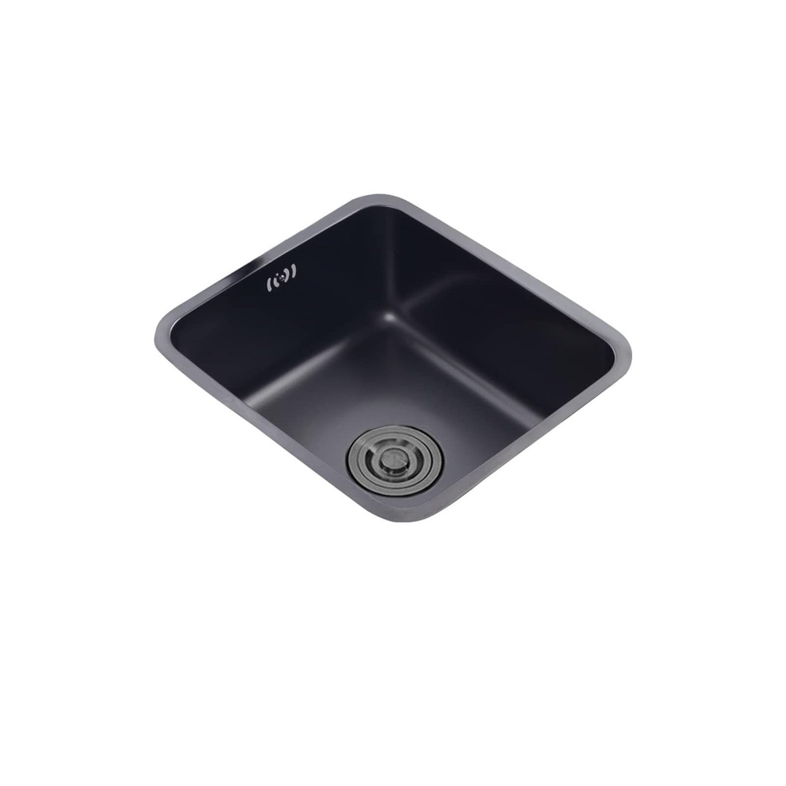 Lavello da Cucina,lavello Piccolo in Acciaio Inox 304,lavello Rettangolare 1 Vasca,Nero,lavelli per roulotte con Tubo di Scarico,Tipo Installazione: Installazione dall'alto e dal b