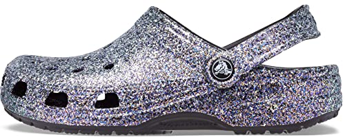Crocs Unisex-Adult Classic Sparkly Clog | Metallic And Glitter Shoes, Black/Multi, 7 Men #TOP7