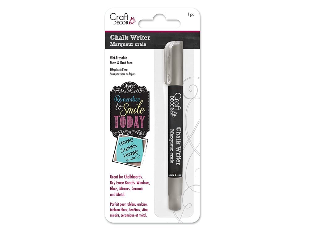 Chalk Writer, Mess Free, Wet-erasable marker for many surfaces - Amazing Vibrant Color, Silver Set of 3