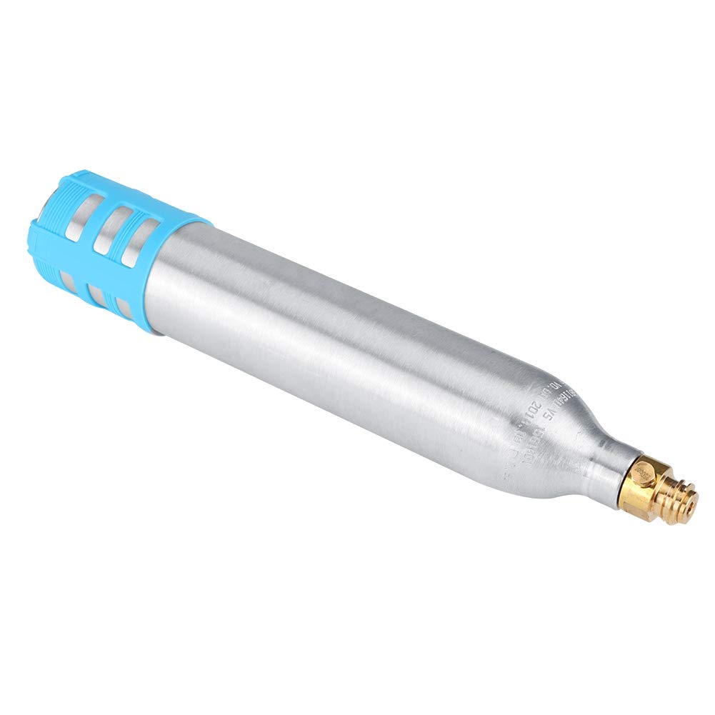 Bombola di CO2 Riutilizzabile di Ricambio per Bottiglia di Soda Ricaricabile da 0,6 Litri per Macchine per Bibite - Comoda e Durevole (Copertura in Silicone Blu)
