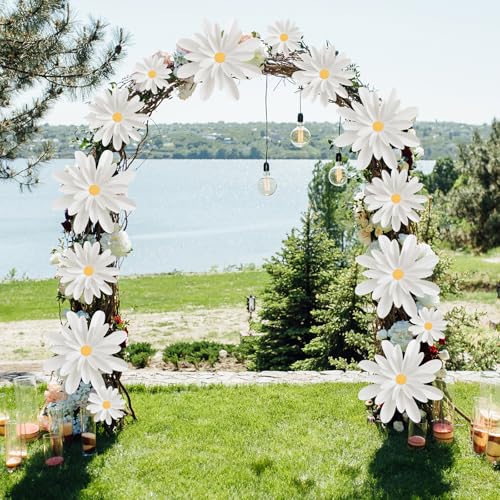 Image of MotiMind 18 Pcs Paper Flowers Bulletin Board Decorations DIY 3D Paper Floral for Wall Classroom Back to School Birthday Party Flower Backdrop Decoration Photo Backdrop(White Color,6 inch 8 inch 10 inch)