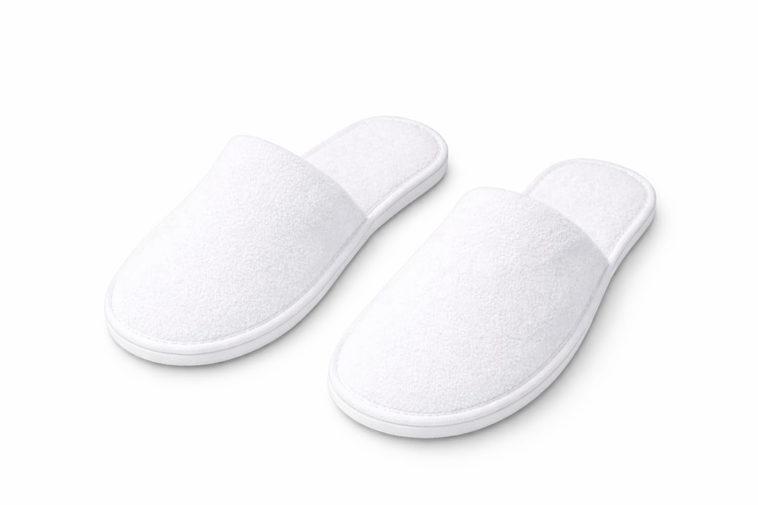 Galaxy Fashion Point Disposable White Hotel Slippers for Men & Women | Soft Cotton Terry Indoor Slippers for Home, Guests, Travel, Spa, Salon & Hospital Use | Lightweight, Comfortable, Winter Footwear