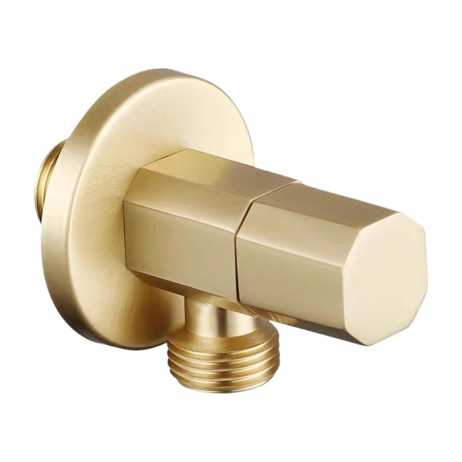 Bvhisehp Brush Gold A Brass Wall Mount Angle Stop Valve Bathroom Kitchen Water Control Valve