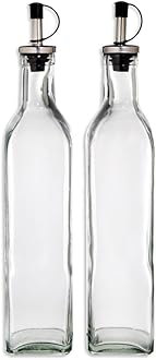 Glass Oil & Vinegar Dispenser Cruet bottles, Set of 2