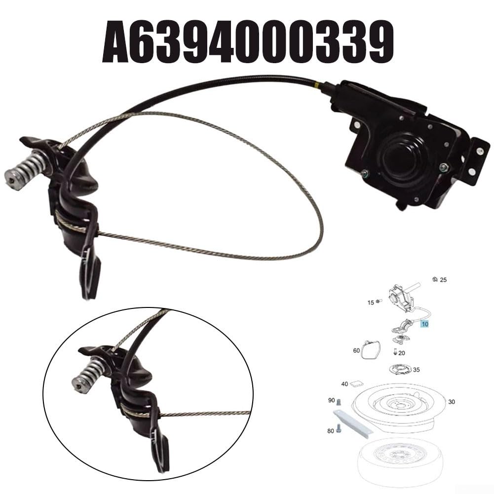 Support de roue de secours pour Mercedes Vito W639 W447 | Pièce de rechange en métal A6394000339 | Support de montage arrière noir pour un rangement sécurisé des pneus