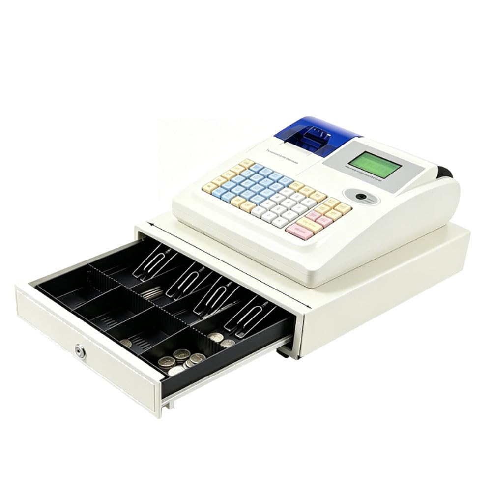 Ghygetrich Cash Register, Cash Till Cash Register Till for Small Business Till System Electronic Cash Register