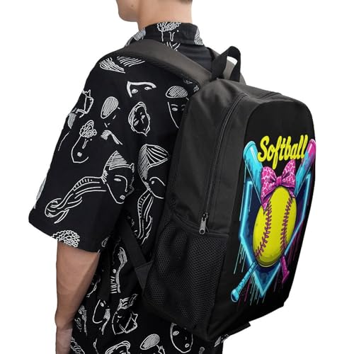 Softball Home Plate Dripping Game Day Backpack Simple Leisure Travel Backpack Outgoing Daypack 17 Inch4