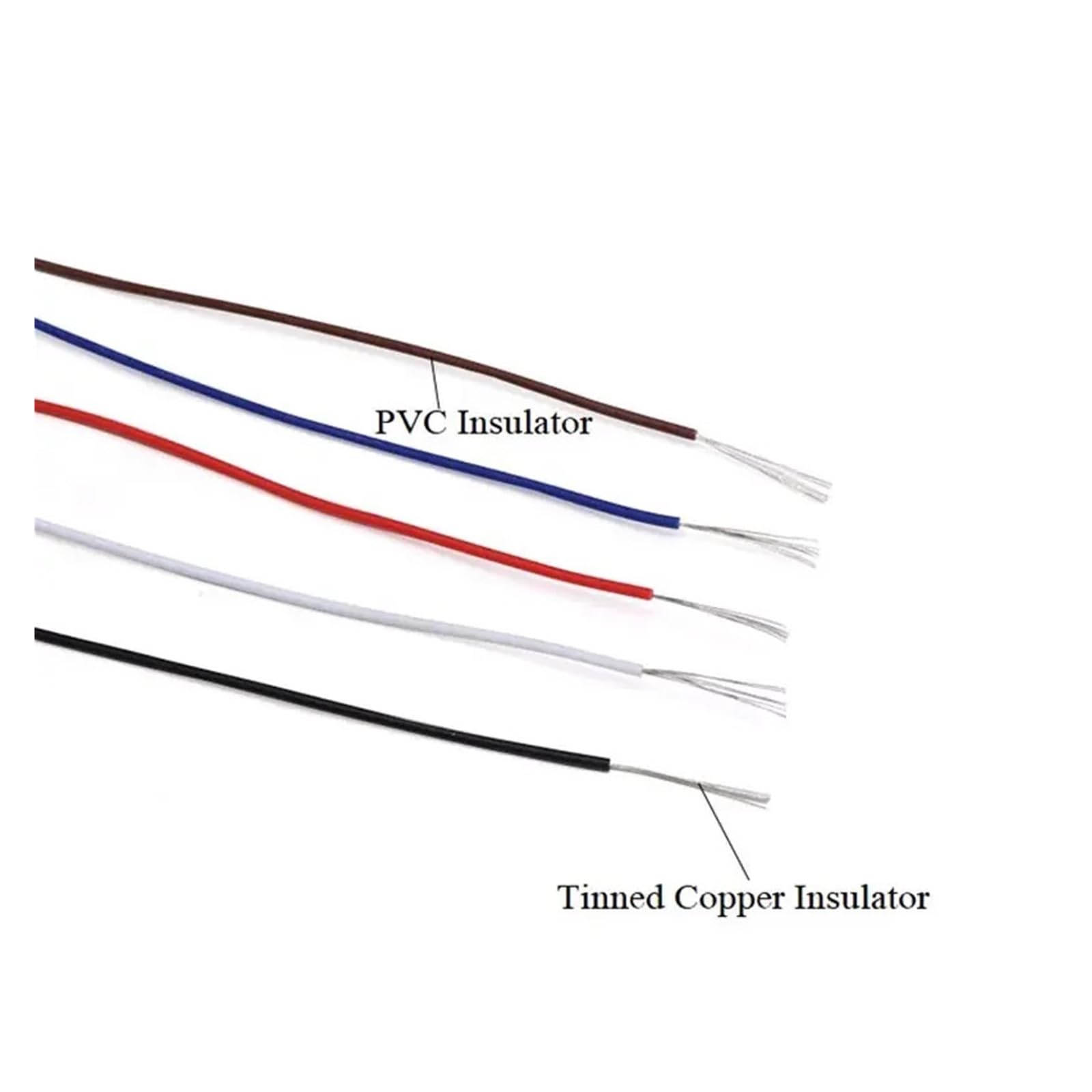 Cable electrónico UL1571 con Aislamiento de PVC, estañado, de Cobre, for Bricolaje, Cable de línea LED Ambiental Perfection(Yellow,50 Meters-24AWG)