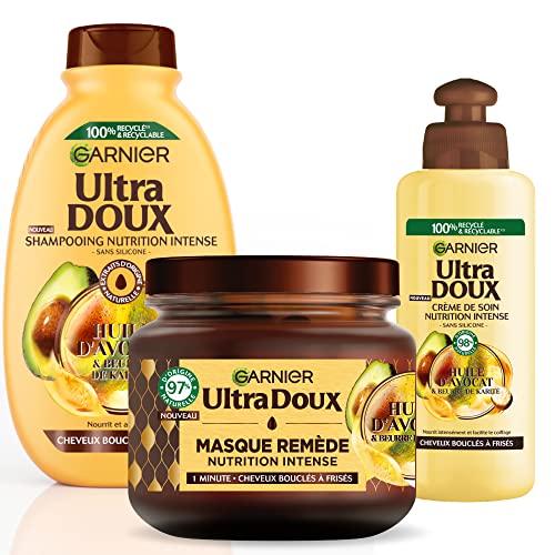 Garnier Ultra Doux Avocat et Beurre de Karité Routine Cheveux Avocat et Beurre de Karité pour cheveux bouclés