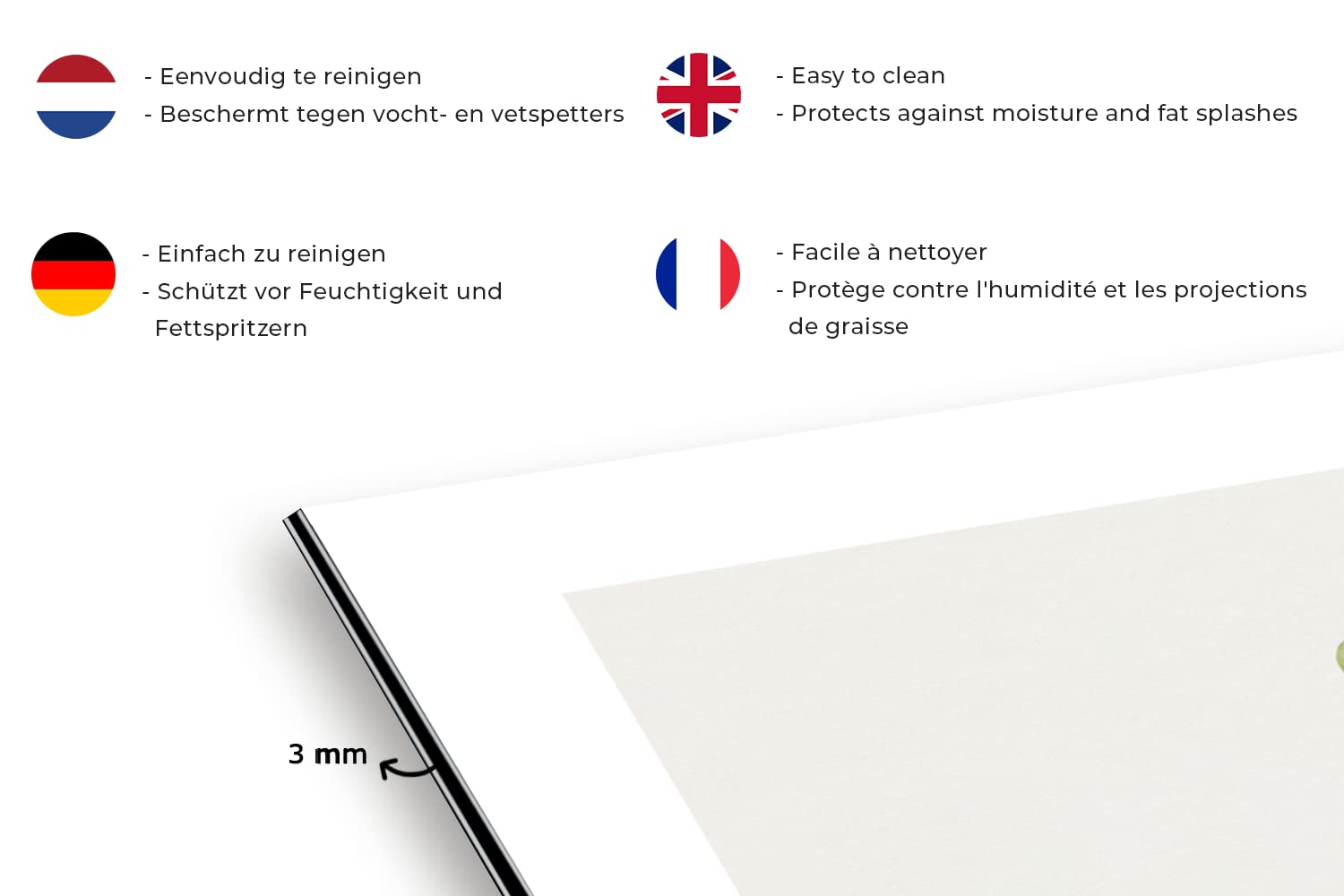 MuchoWow Spritzschutz Küche Küchenrückwand Alu Poster Bilder 120x80 cm Lebensmittel - Weintrauben - Obst