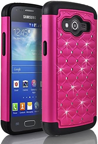 STARSHOP Galaxy Avant Case, Galaxy Avant G386 (2014) Slim Dual Layer Armor Phone Case Cover with Spot Diamond Pink