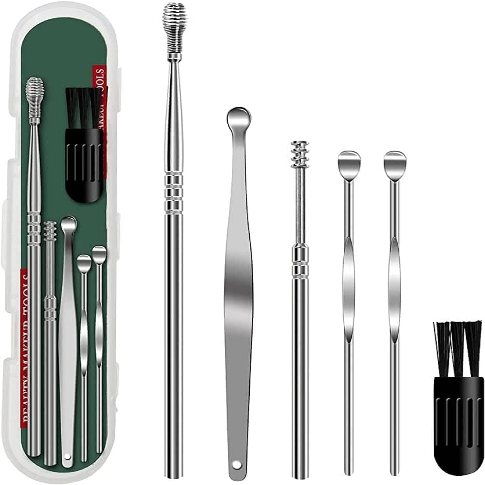 CHIMMET Ear Wax Cleaner Kit With A Storage Box - Set Of 6 Remover Tool | Ear Wax Picker For Baby And Adults | Delicate As Cotton Effective Comfortable | Spring Ear Wax Cleaner (Ear Wax Cleaner) (B0CVMT7N73) Amazon Price History, Amazon Price Tracker