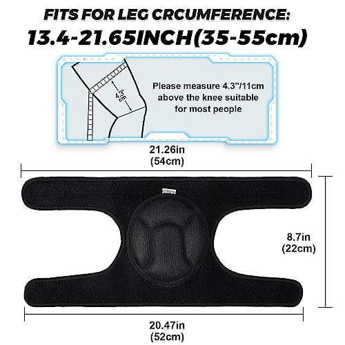 Monbessi Knee Pads for Men/Women, 20MM Thick Foam Work Knee Pads for Garden Construction, Cleaning (Black) - Image 4