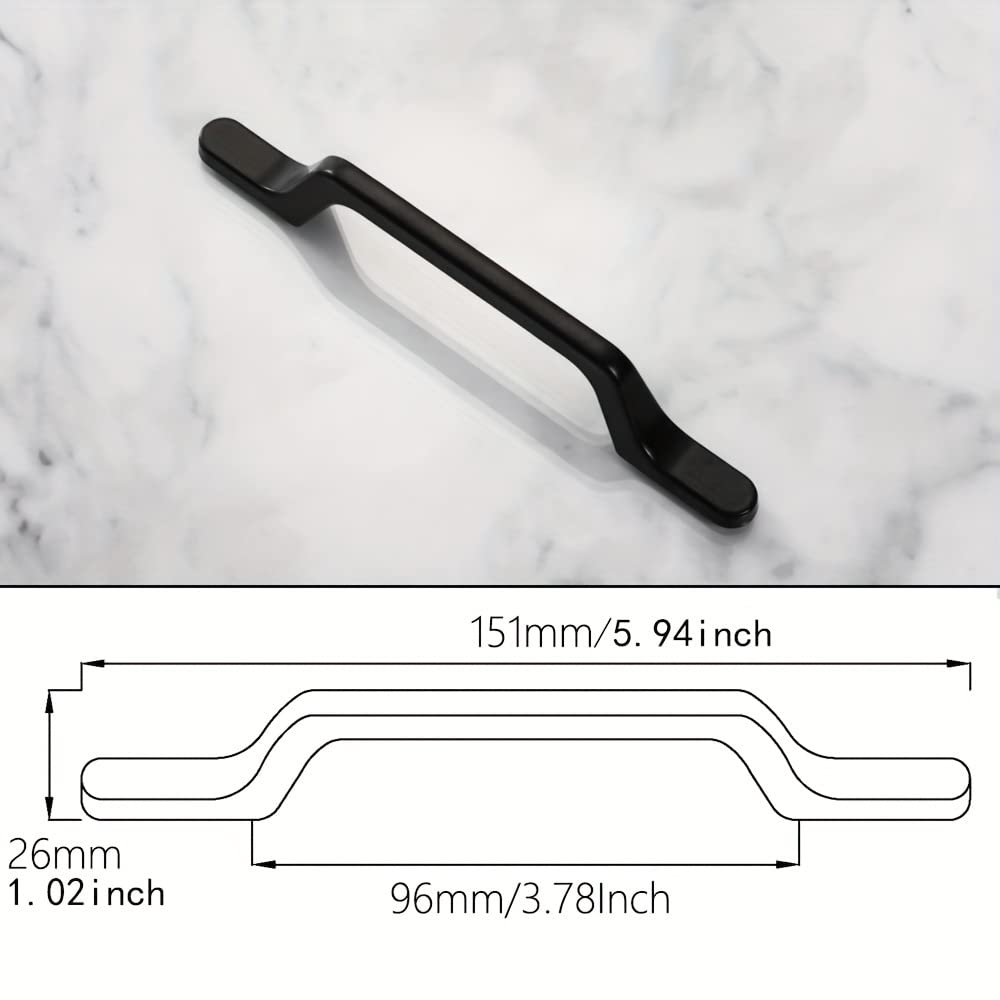 Manijas de gabinete para cajones de cocina, vestidor, cabina de zapatos, manijas para muebles (10, 5.04 pulgadas) 2