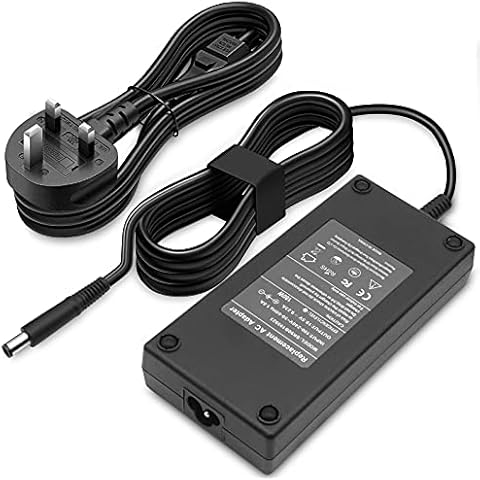 19.5V 9.23A 180W AC Adapter for Dell Precision 7510 7520 M4700 M4800,G33779,G55590,G7,Alien ware 13 15 17 R2 R3 R4 Area 51M Laptop Charger DA180PM111/FA180PM111/HA180PM181Power Supply Cord Cover