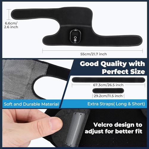 Masajeador de Rodilla, Masajeador de Fisioterapia con Calor 3 en 1 para Rodilla, Hombro y Codo con Soporte USB y Correas de Velcro miniatura 5