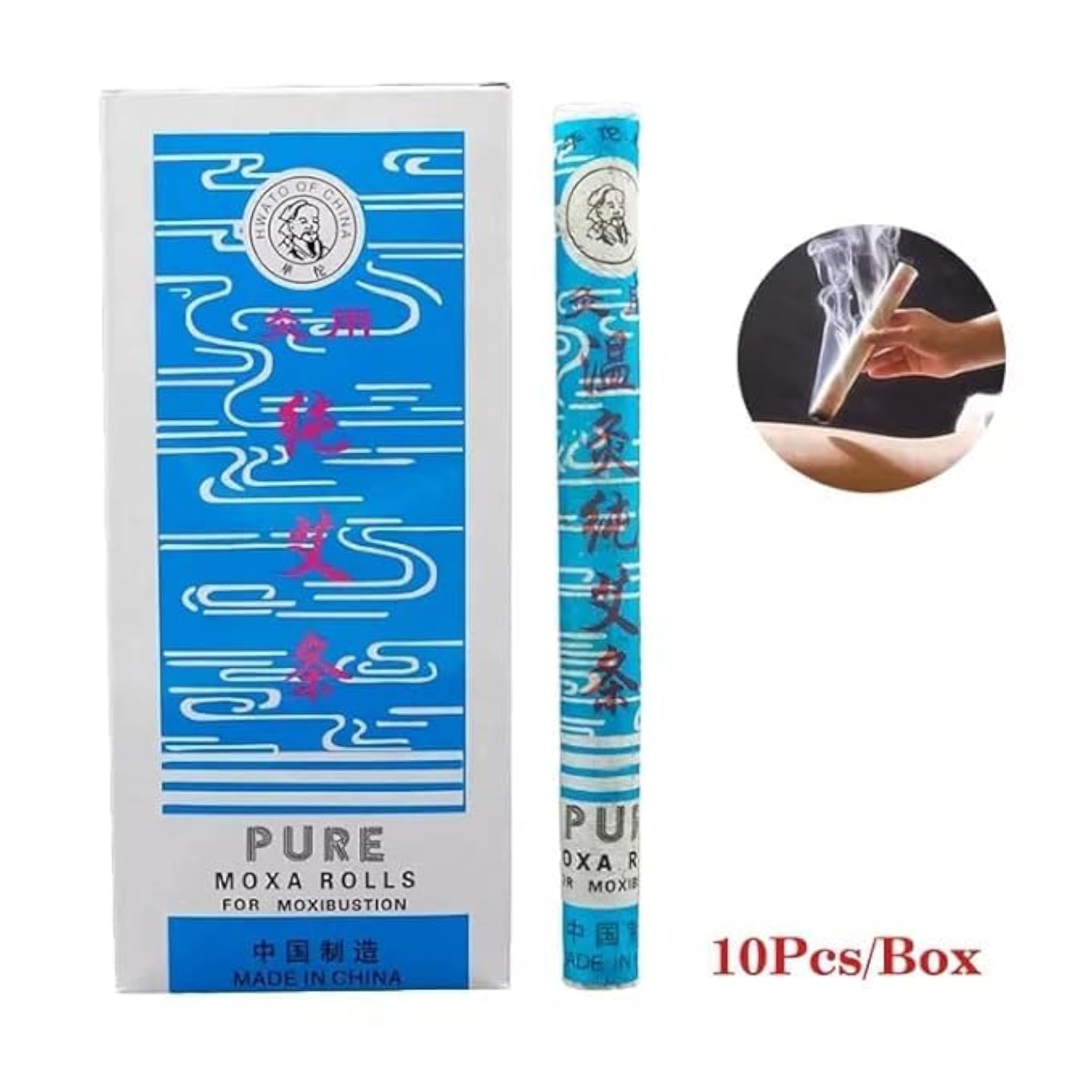 Acupuncture Moxa Stick Roll with Copper Moxa Stand