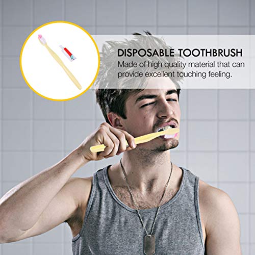 ARTIBETTER 100 Pcs Escovas de Dentes DescartÃ¡veis â€‹â€‹Com Creme Dental Escovas de Dentes de PlÃ¡s