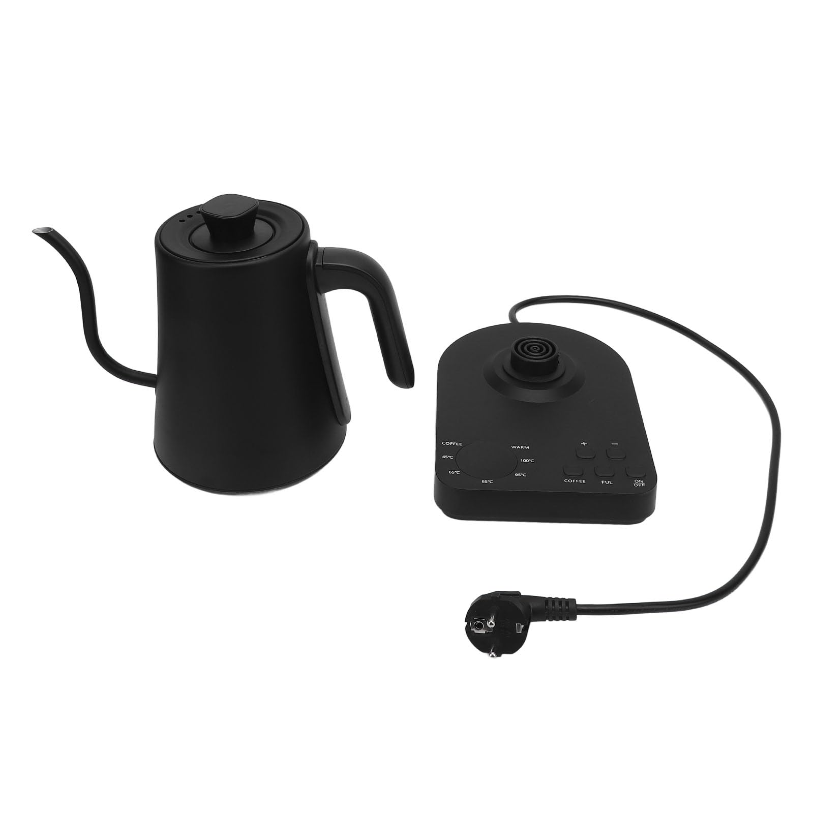 GLOGLOW Hervidor Eléctrico de Cuello de Cisne 1200W 1000ml con 5 Controles de Temperatura y Temperatura Constante, Vierte sobre el Hervidor para Preparar café té (Enchufe de la UE 220V)