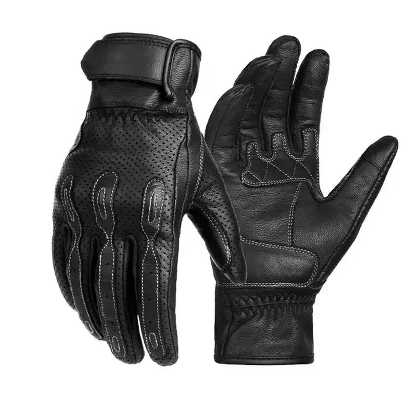 Guanti Moto Guanti da moto classici retrò dita intere traspiranti touch screen protettivi motocross ATV ciclismo guanti