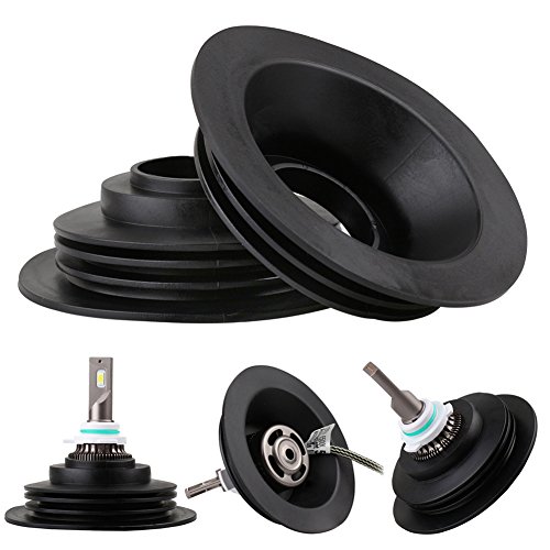Nao Rubber Seal Dustproof Cover for Car Headlight 9004 9005 9006 9007 9012 H1 H4 H7 H11 H13 LED Conversion Kit 2Pcs(38mm/1.5 inch)）