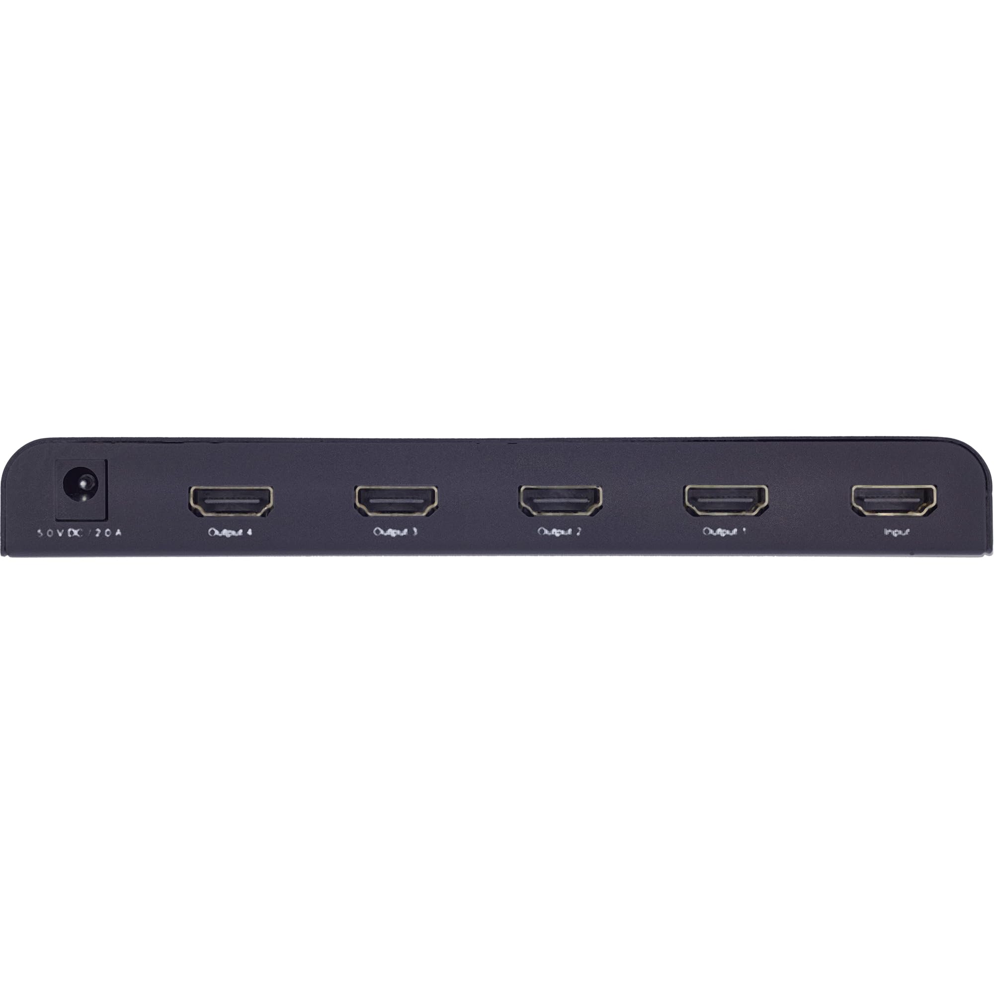 InLine® Splitter HDMI a 4 scomparti, 4K UHD @60Hz, HDMI 2.0, HDCP 2.2, Deep Color, Plug and Play, per TV, monitor, proiettore, 65010K
