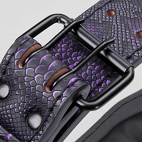 Weightlifting-Belt-8MM03INCH-Fitness-Belt-for-Men-Squat-Deadlift-Weightlifting-Waist-Support-Bodybuilding-Leather-Training-Protective-Gear-Color-Purple-Size-86-100cm