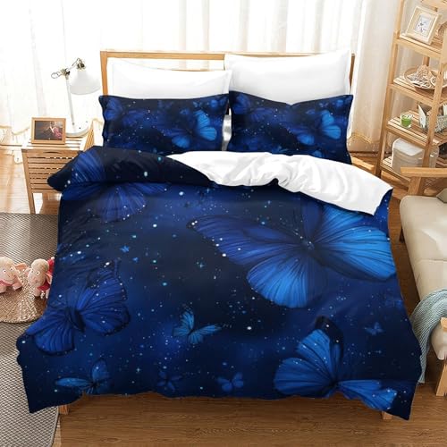 Housse de couette à éclair caché avec 2 taies d'oreiller 3D - 3