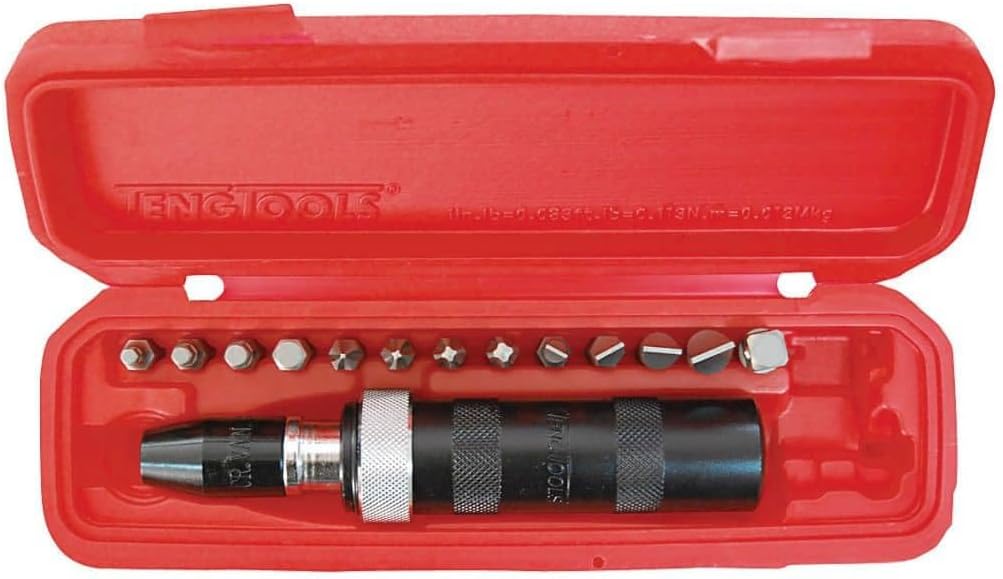 Teng Tools 15 Piece 1/2 Inch Drive Reversible Impact Driver Set - ID515, Silver